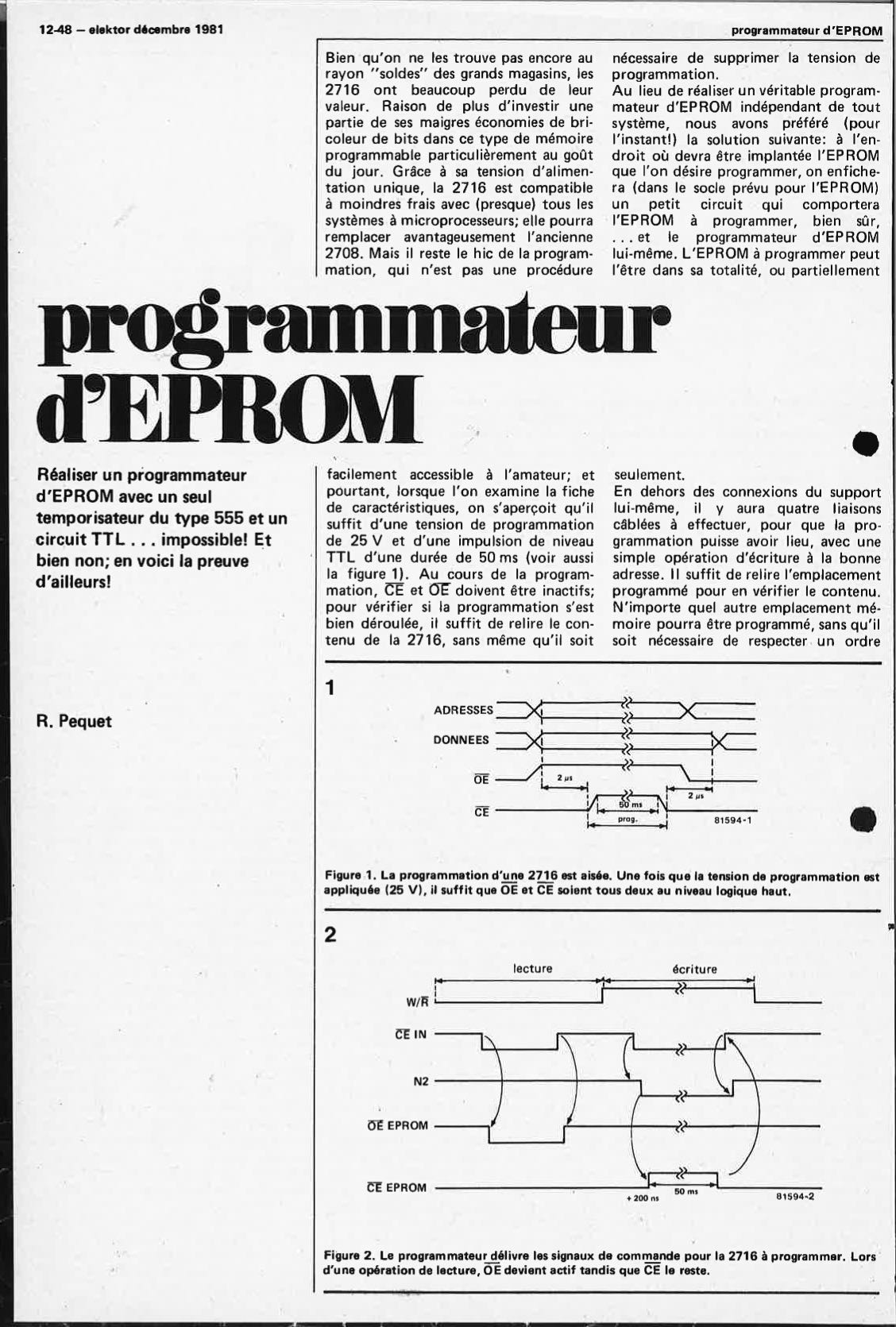 programmateur d`EPROM (2650)