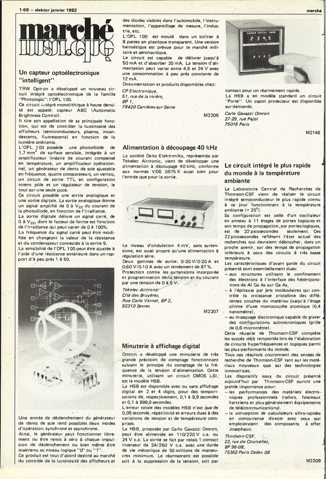 marché janvier 1982