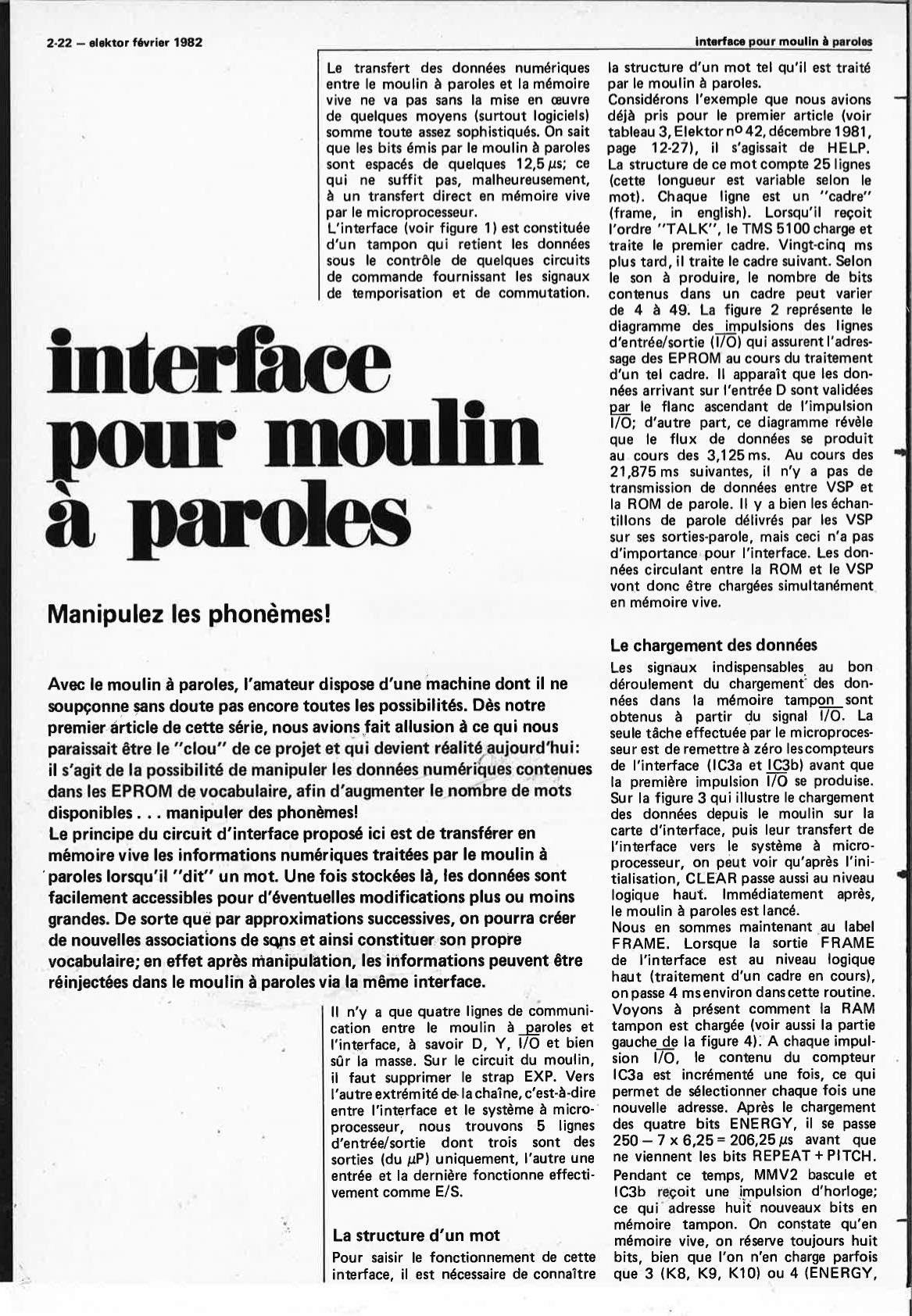 interface pour moulin à paroles