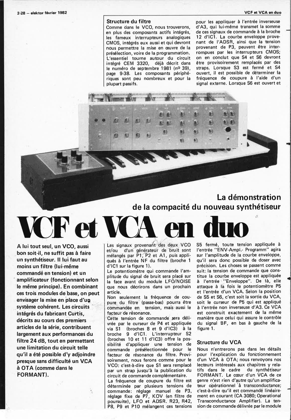 VCF et VCA en duo