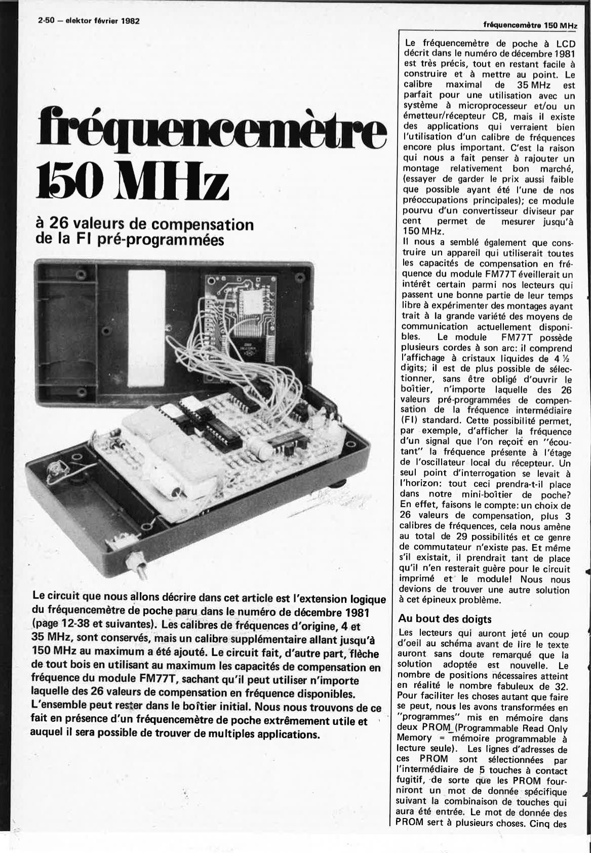 fréquencemètre 150 MHz