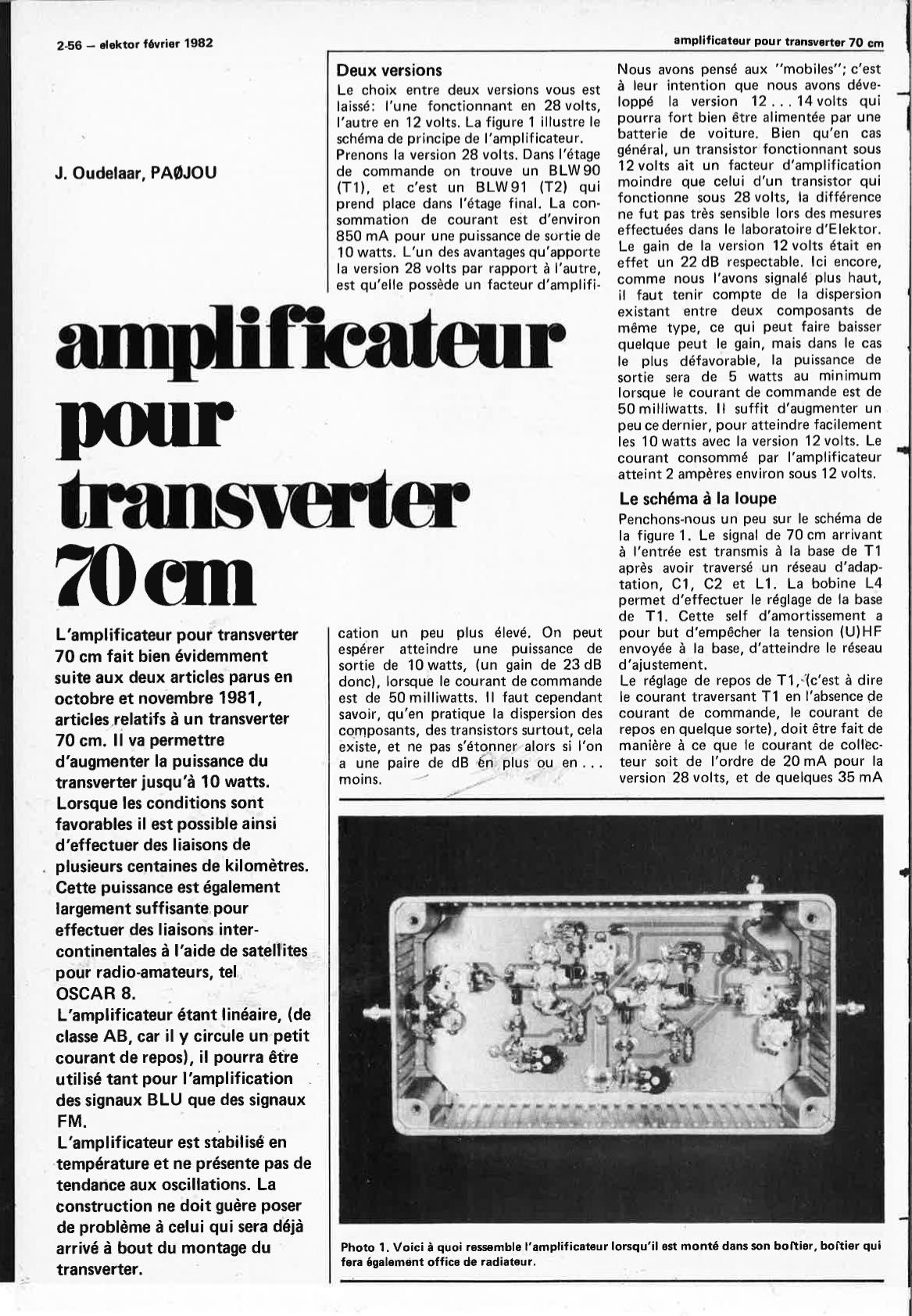 amplificateur pour transverter 70 cm