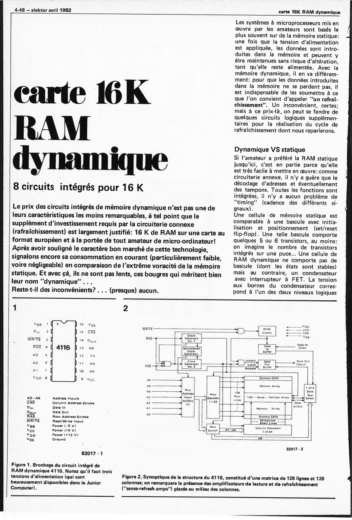 carte 16 K RAM dynamique