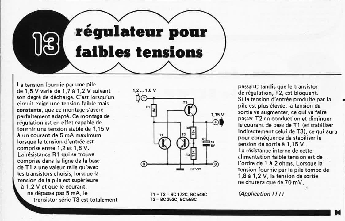 "régalalear poar
faibles tensions"