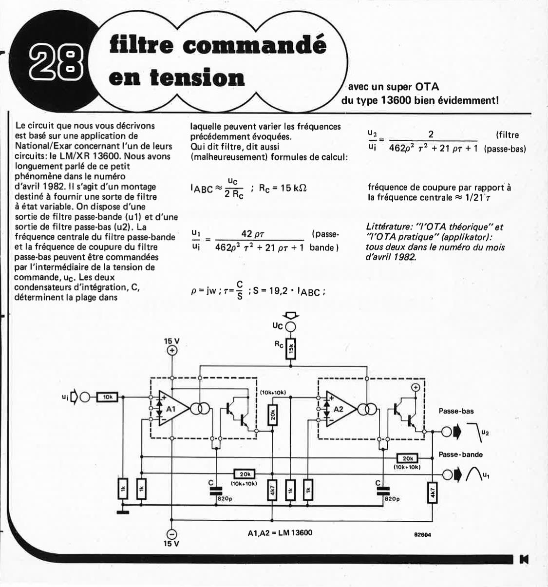 "filtre comD1andé
en tension"