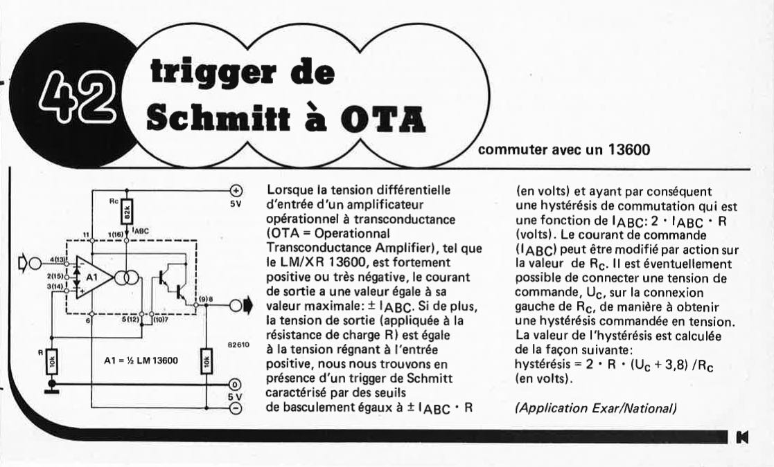 "Trigger de
Schmitt à OTA"