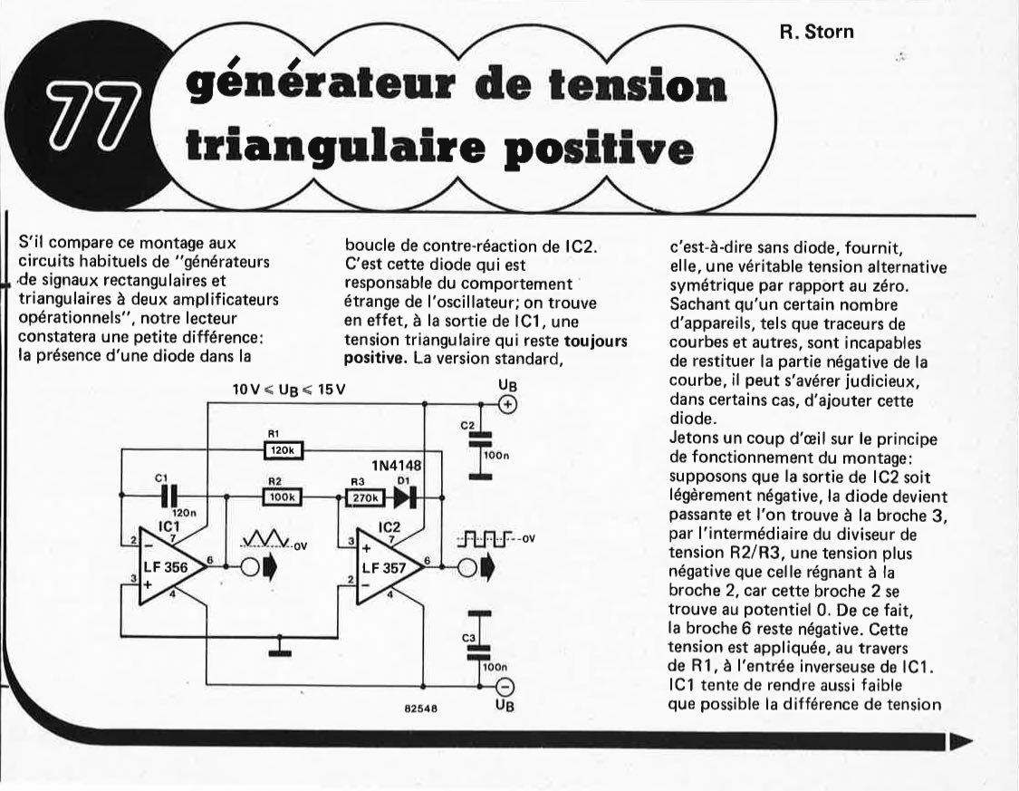 générateur de tension triangulaire positive