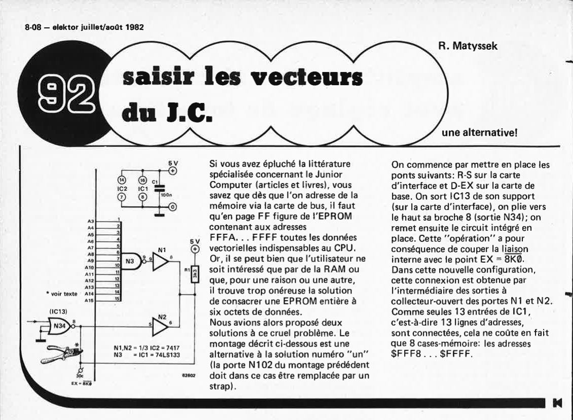 saisir les vecteurs du J.C.