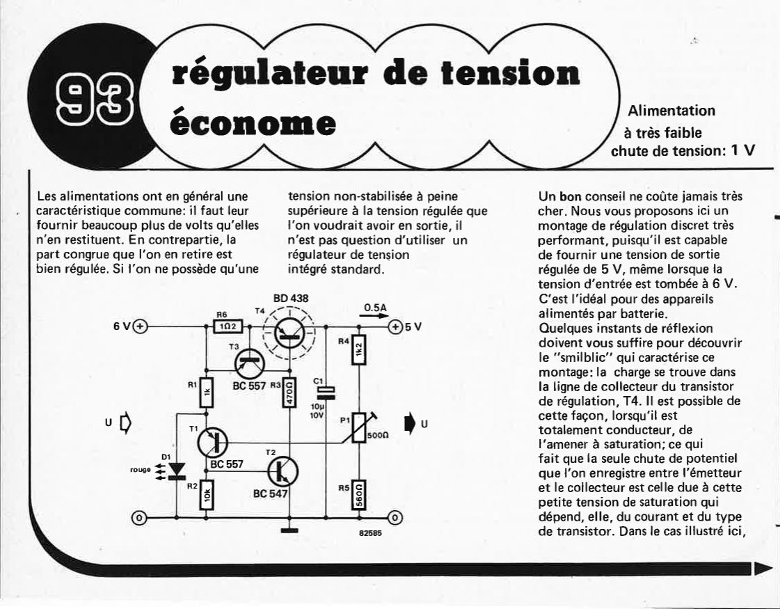 régulateur de tenison économe