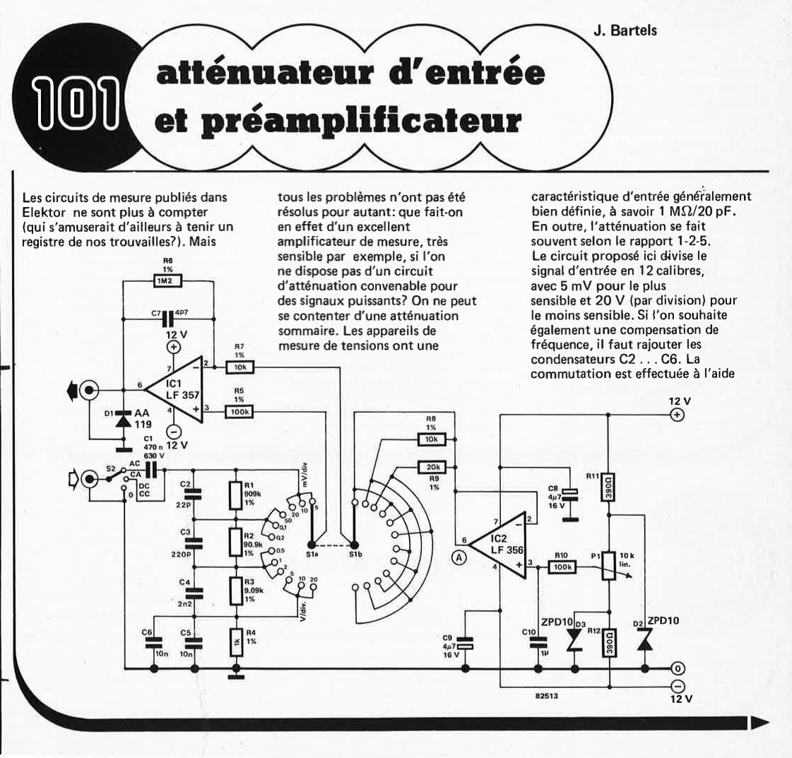 atténuateur d`entrée et préamplificateur