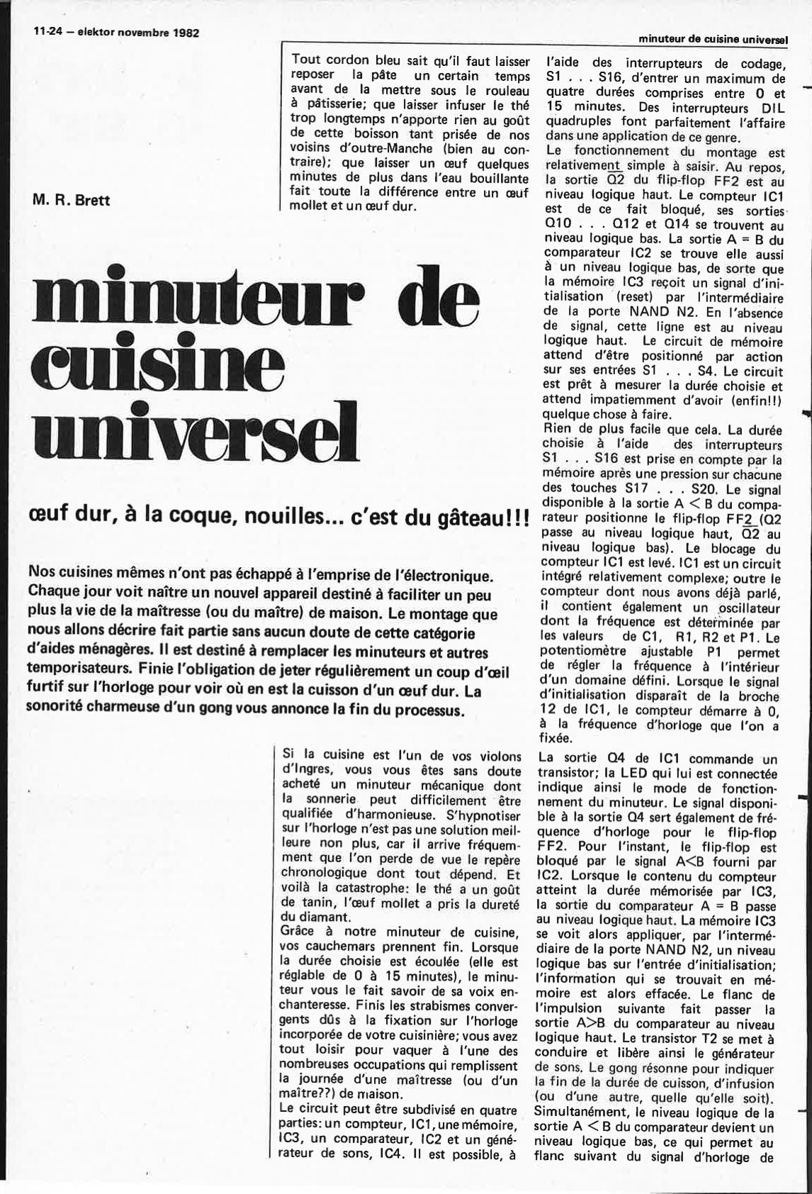 "minuteur de
misine
universel"