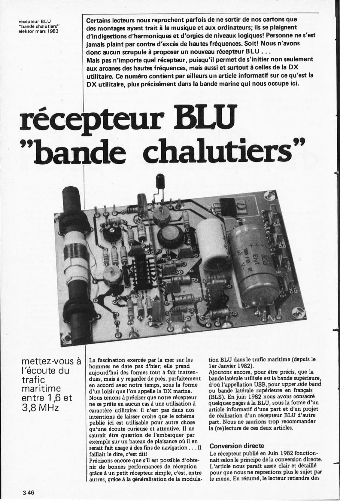 recepteur BLU "bande chalutiers"