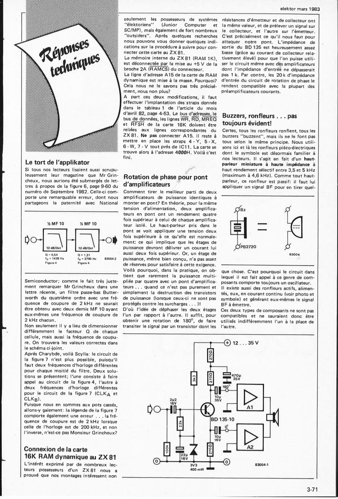 Résponses techniques