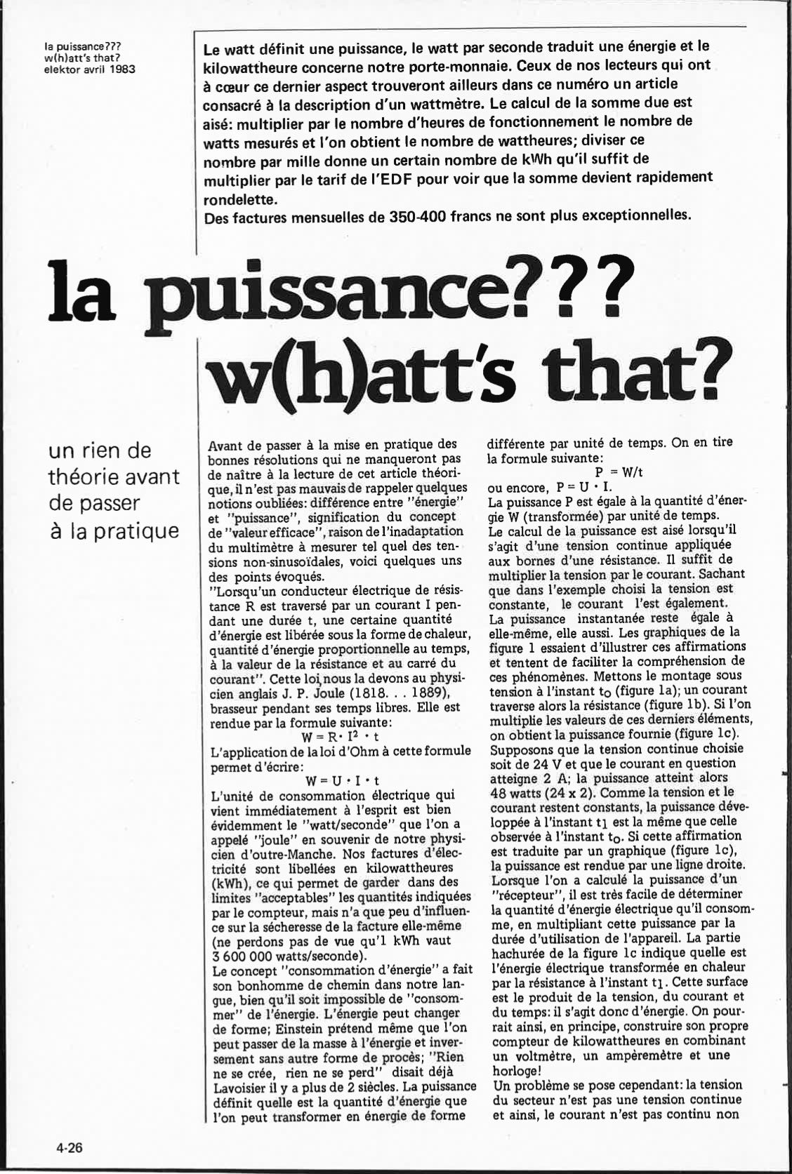 la puissance??? w(h)att`s that?