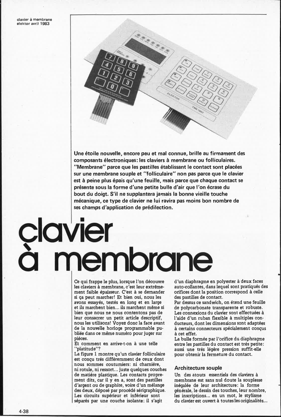clavier à membrane