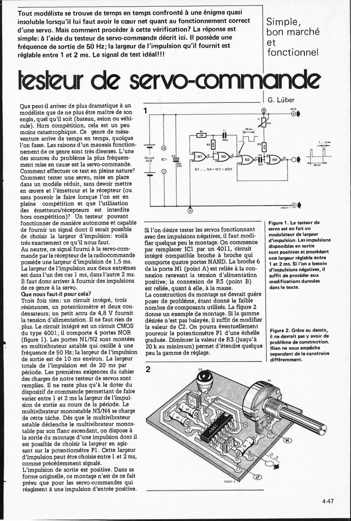 testeur de servo-commande