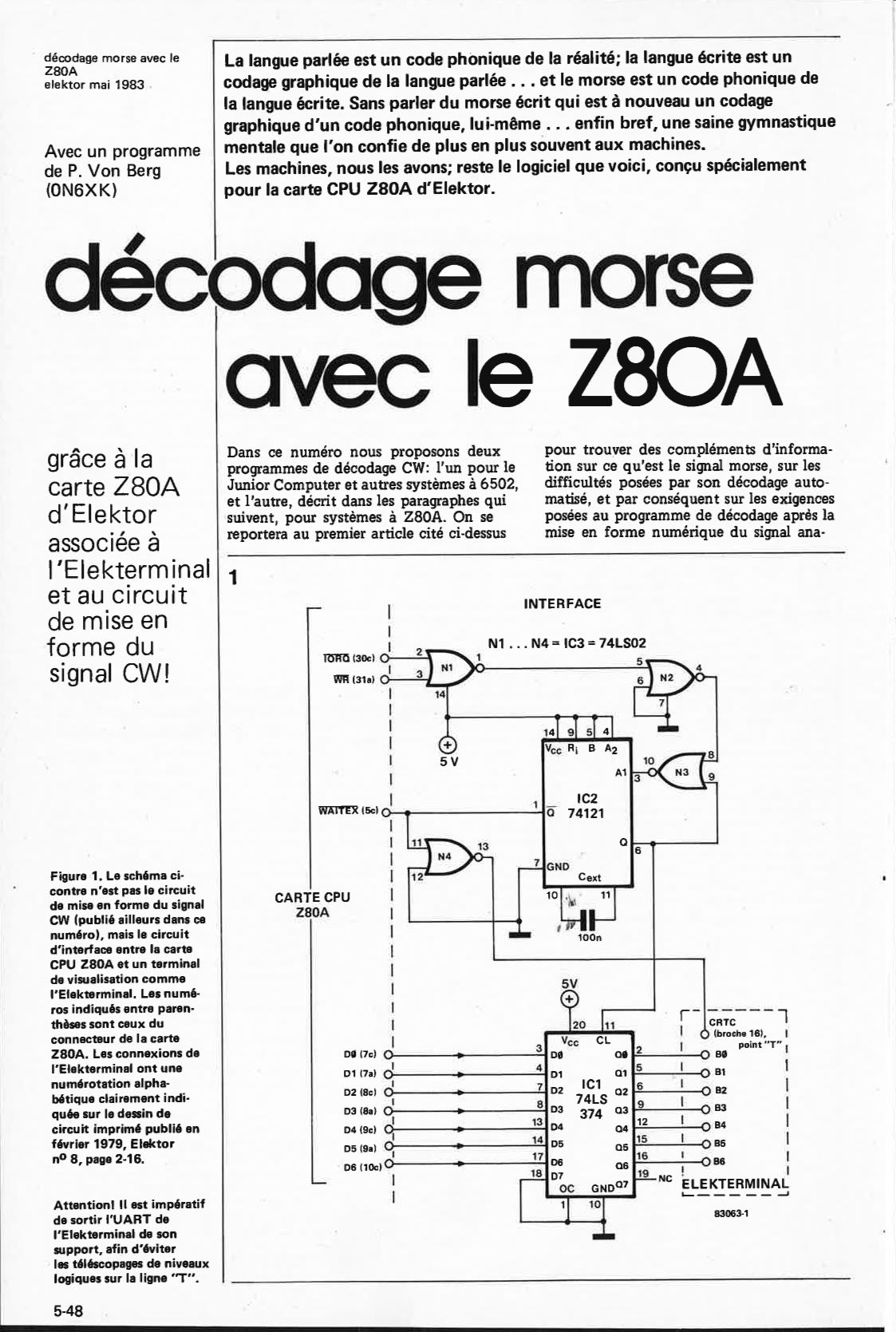 décodage morse avec le Z80A