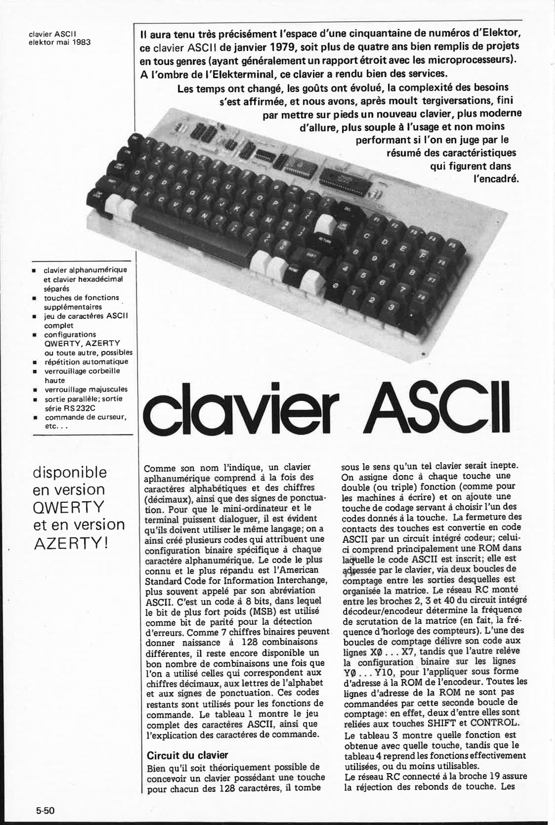 clavier ASCII