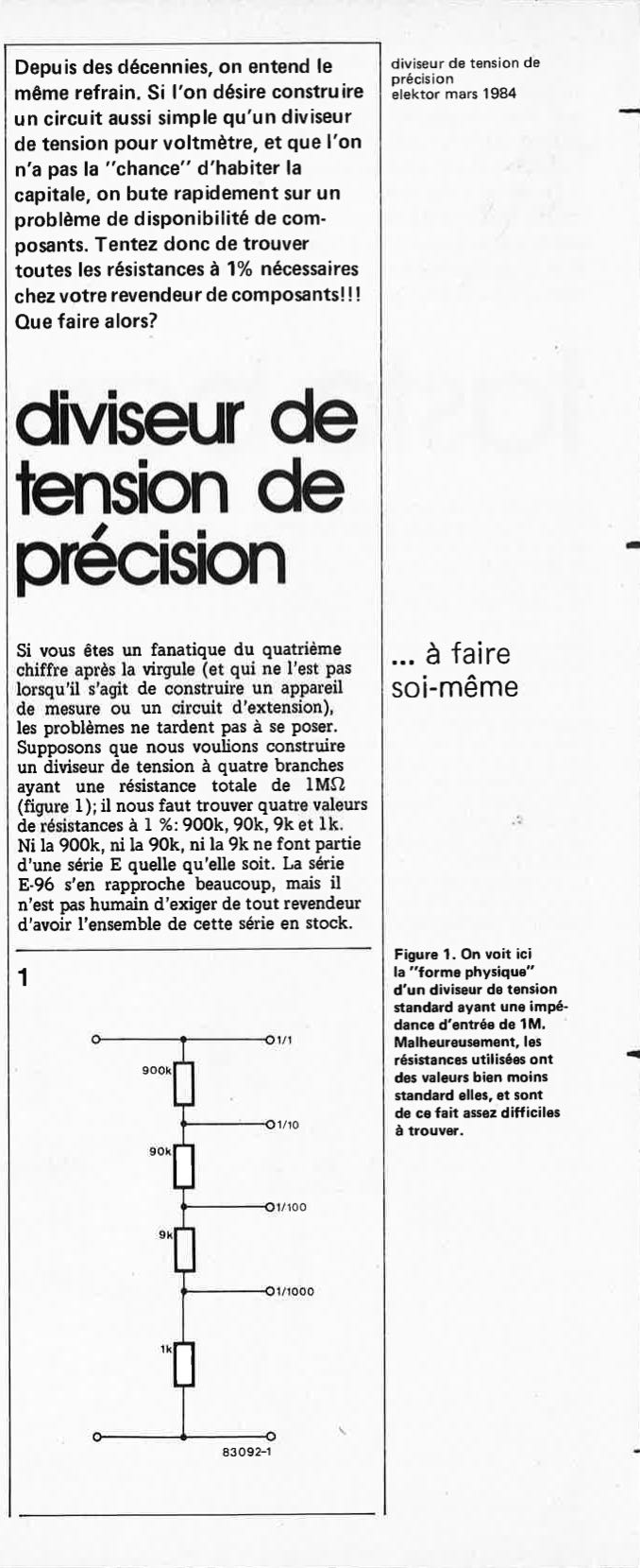 diviseur de tension de précision