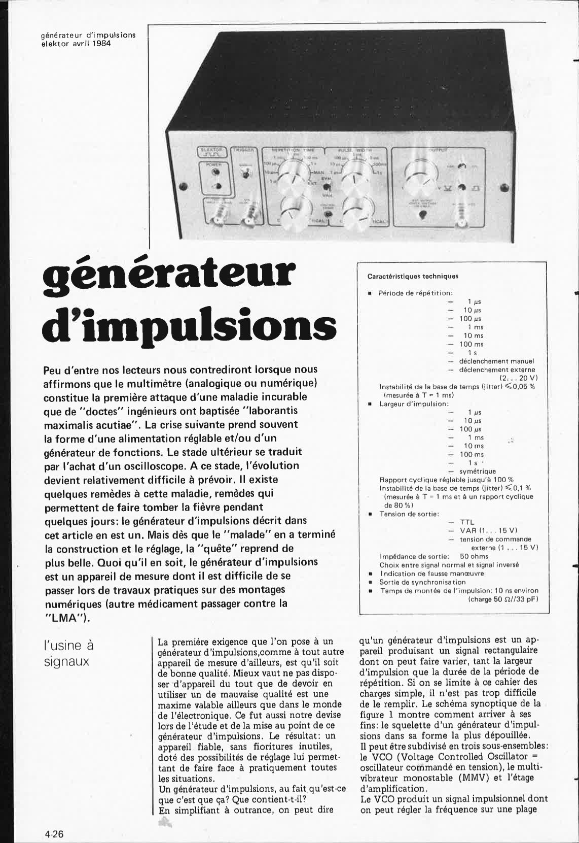 générateur d`impulsions