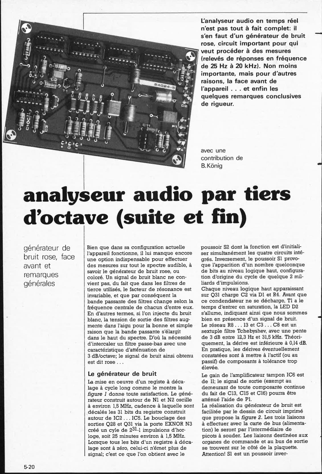 analyseur audio par tiers d`octave (suite et fin)