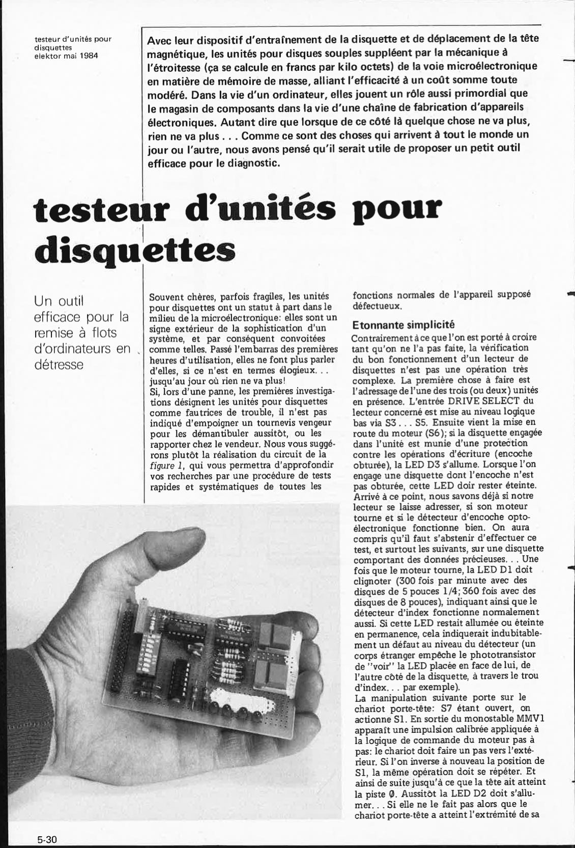 testeur d`unités pour disquettes