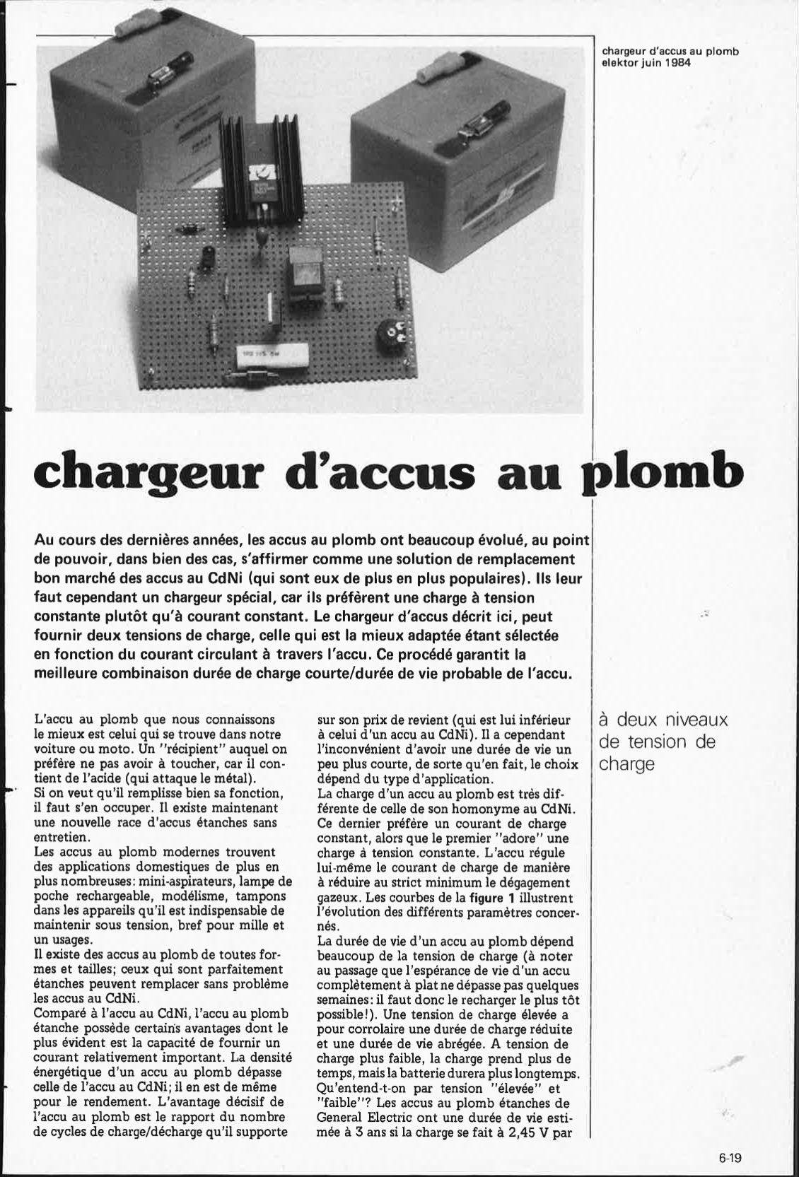 chargeur d`accus au plomb