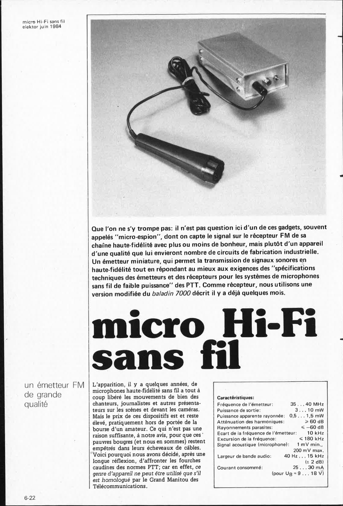 micro Hi-Fi sans fil