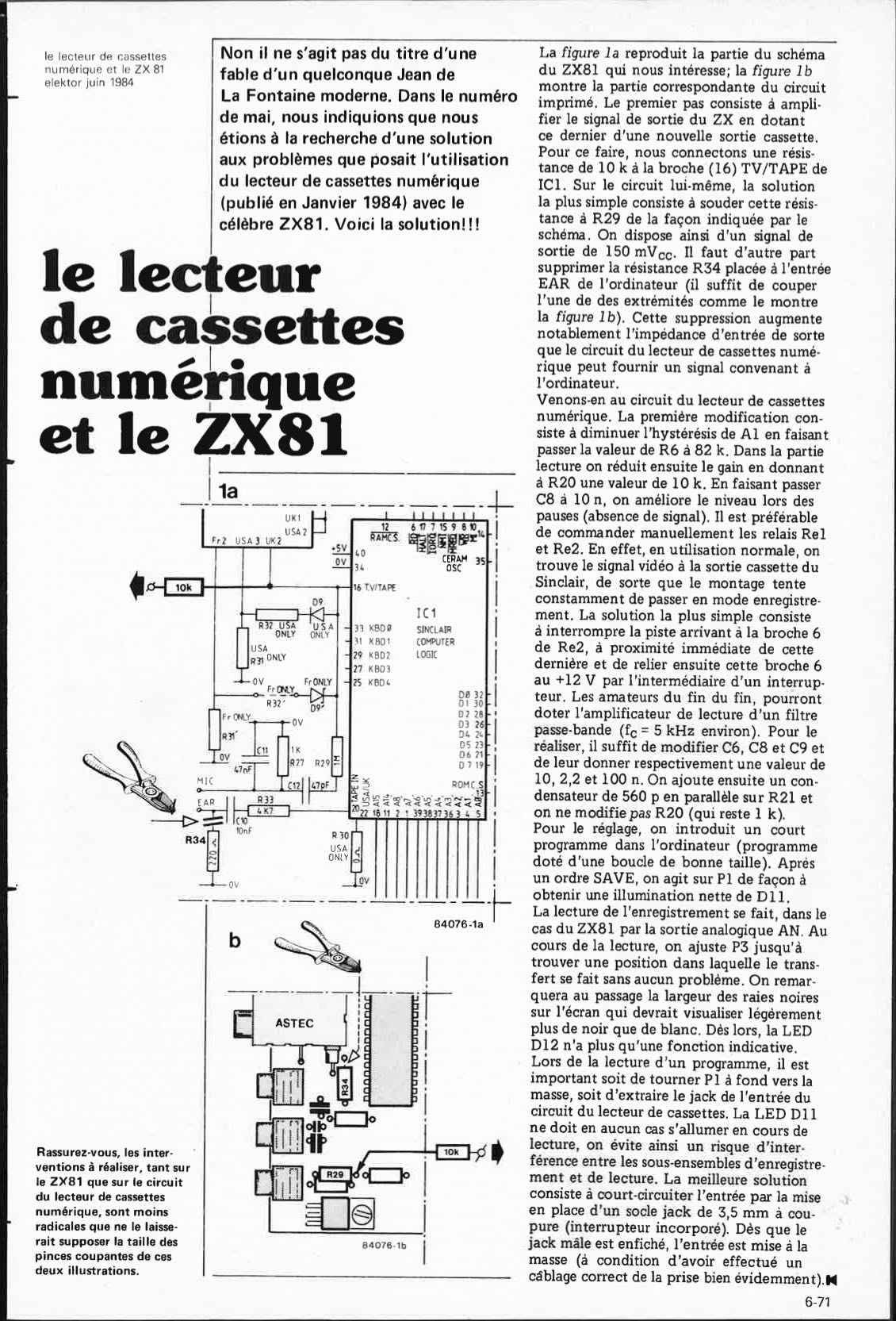 le lecteur de cassettes numérique et le ZX 81