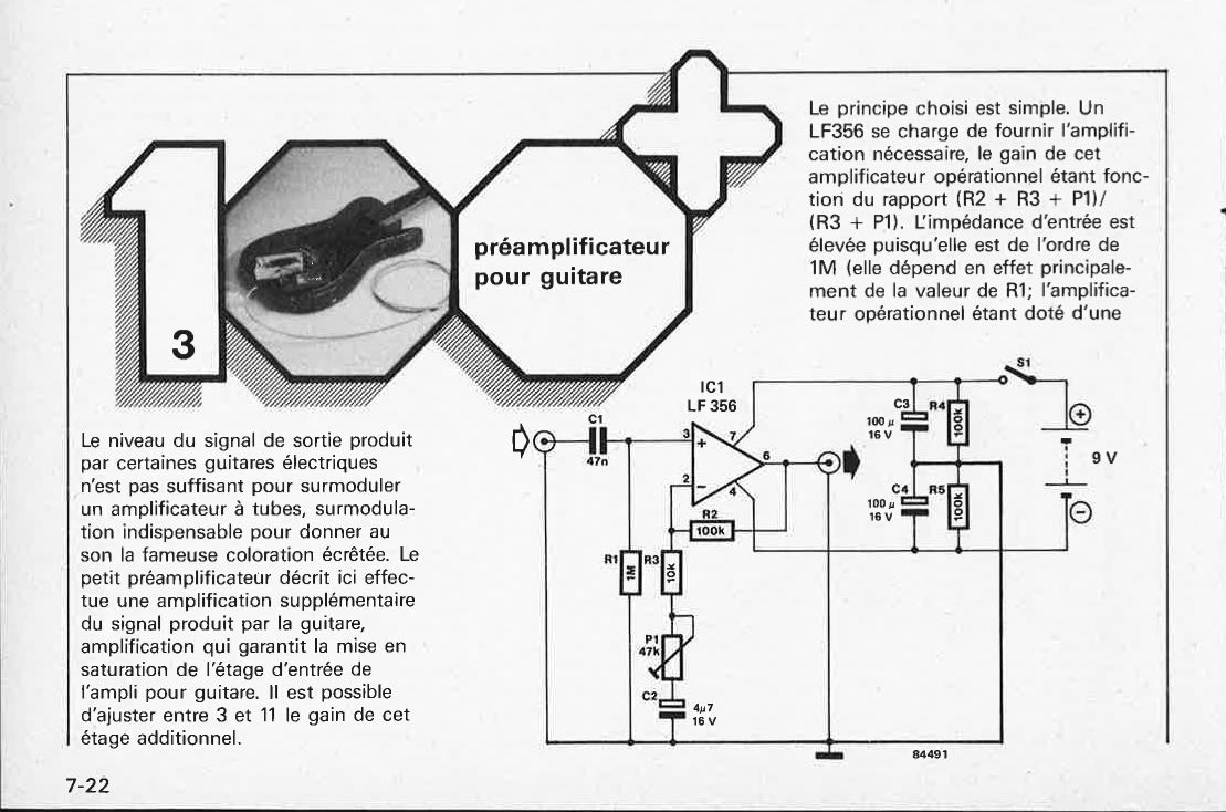 préamplificateur pour guitare