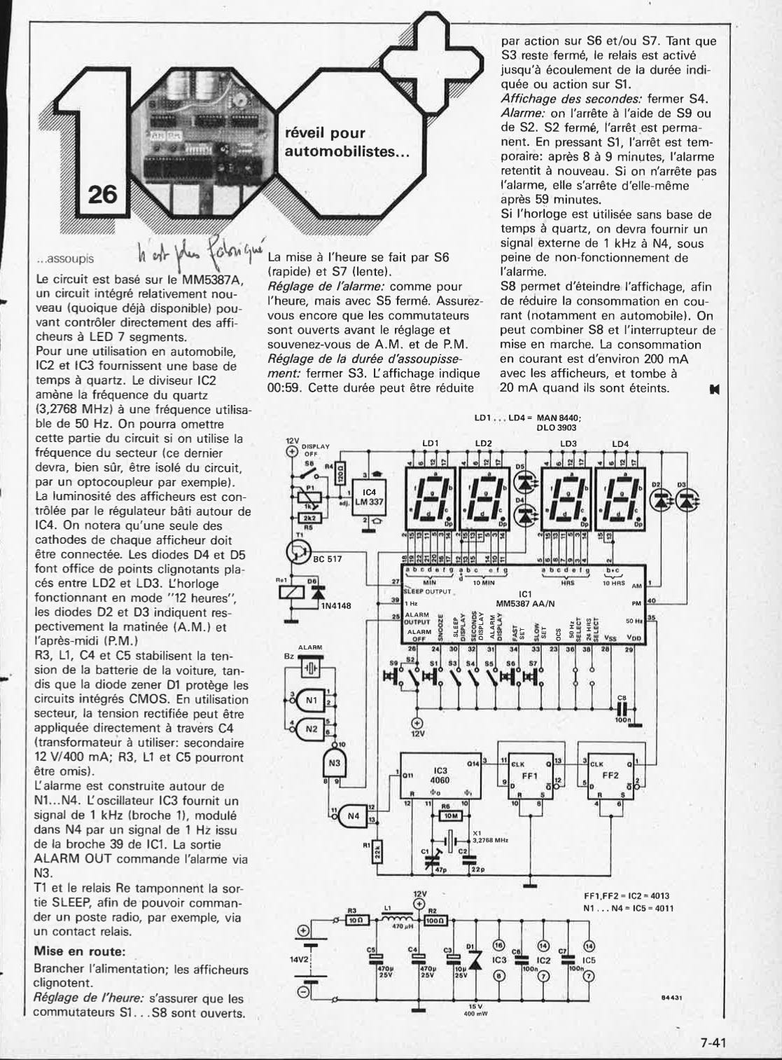 réveil pour automobilistes...