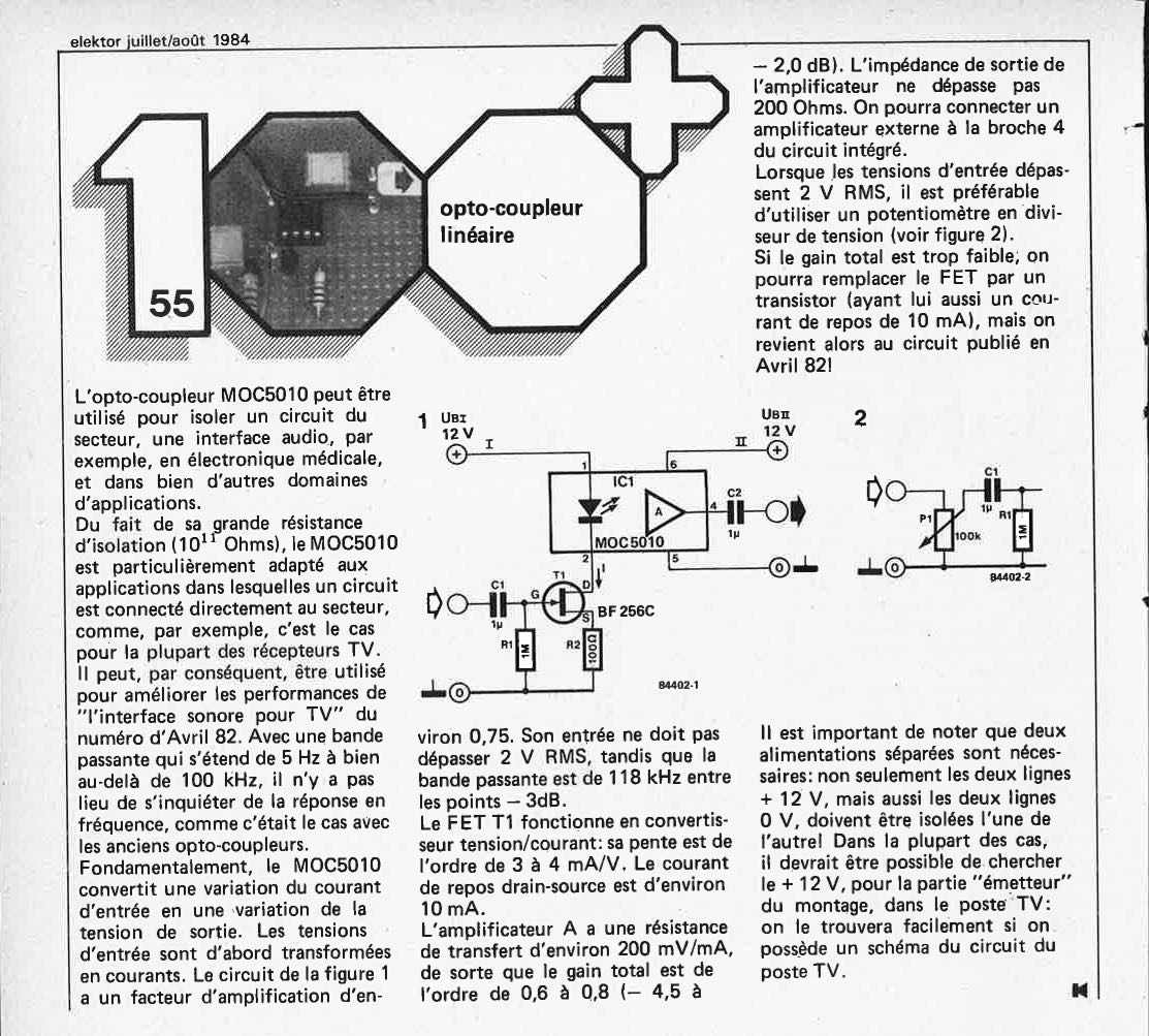 opto-coupleur linéaire