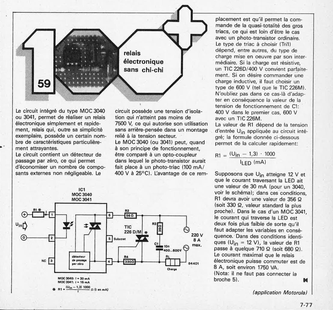 relais électronique sans chi-chi