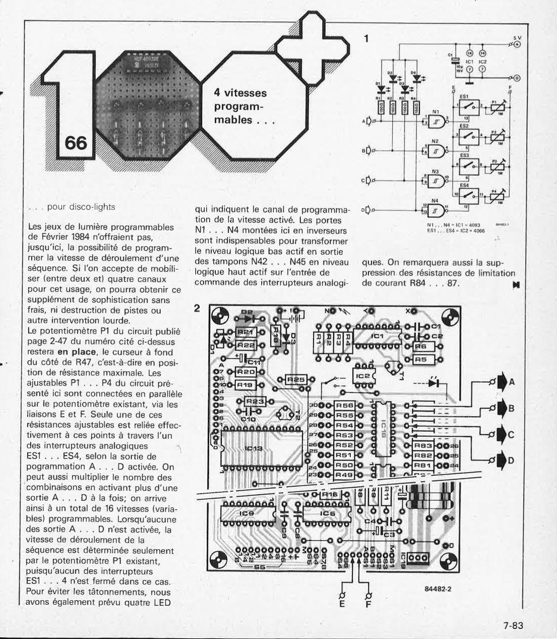 4 vitesses programmables...