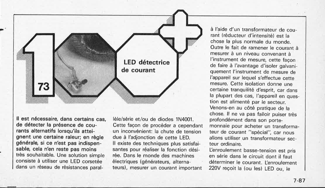 LED détectrice de courant