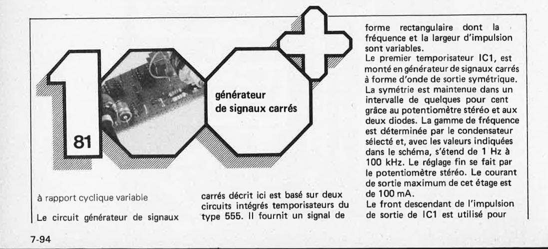 générateur de signaux carrés