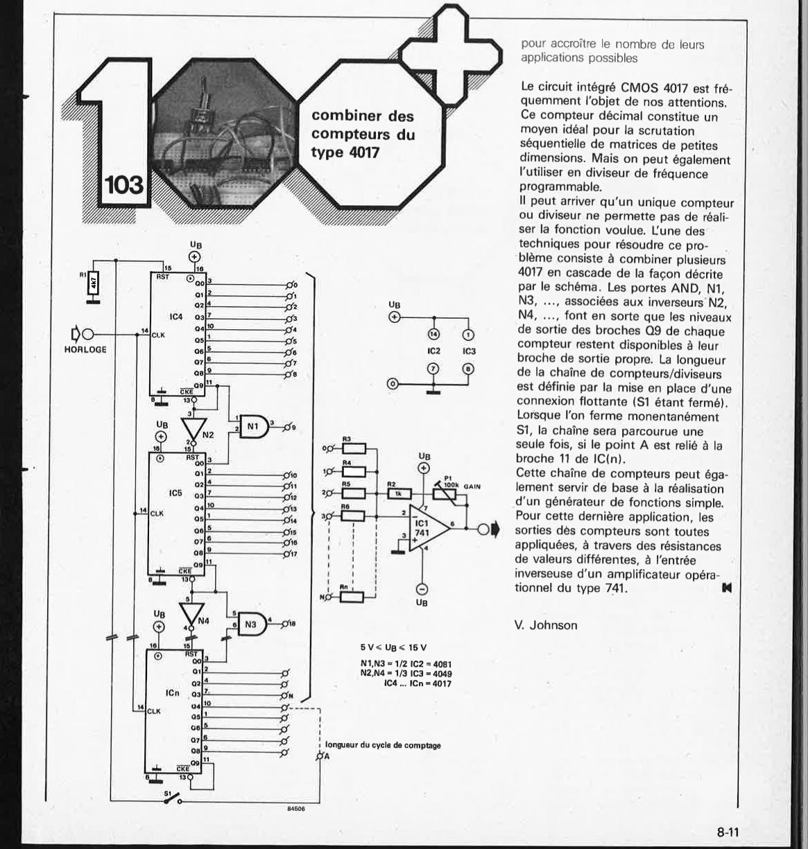 combiner des compteurs du type 4017