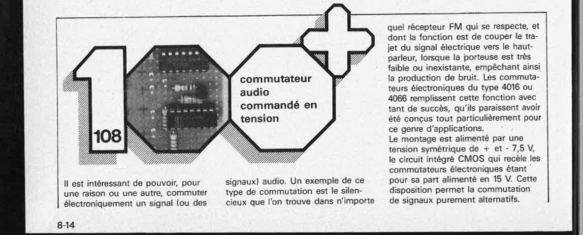 commutateur audio commandé en tension