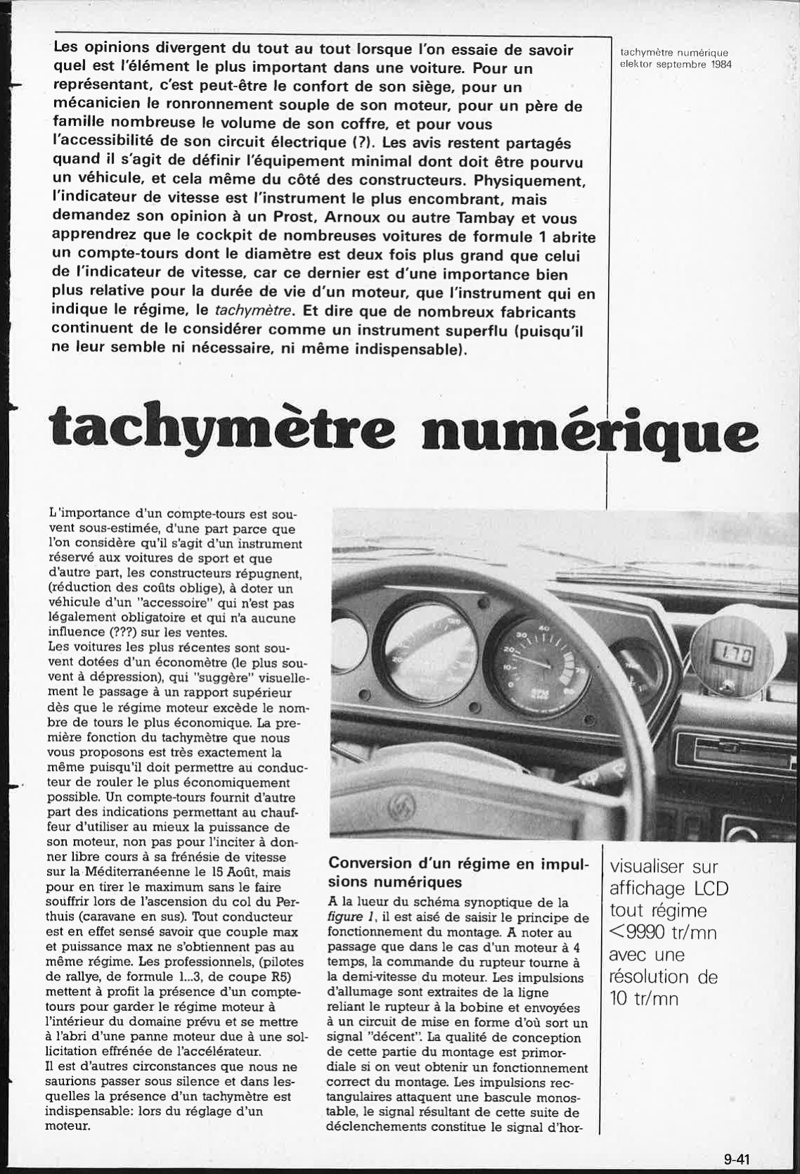 tachymètre numérique