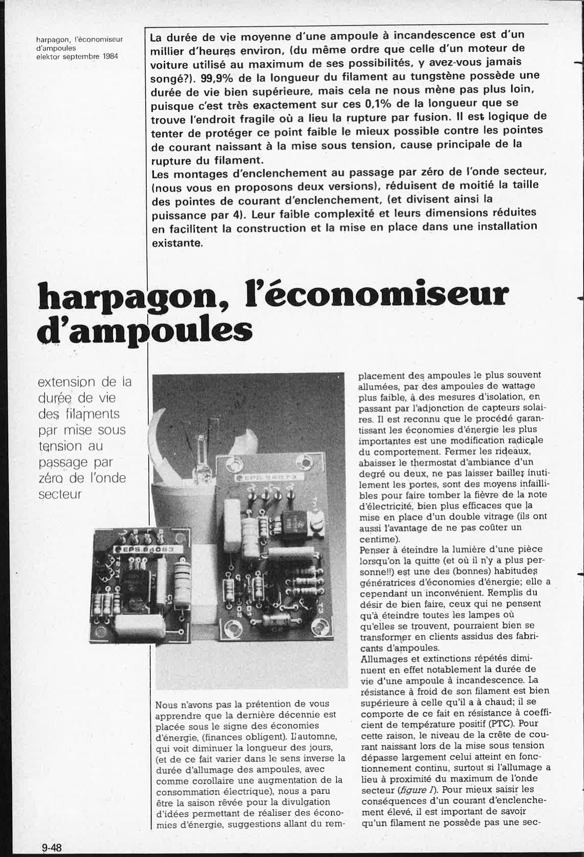 harpagon, l`économiseur d`ampoules