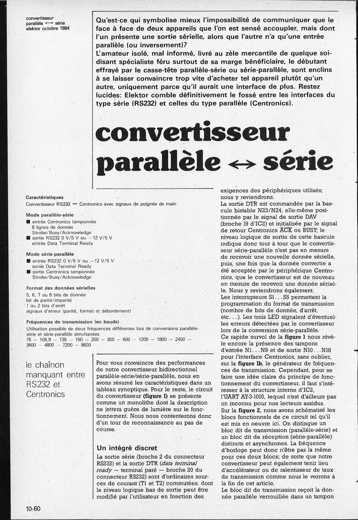 convertisseur, parallèle <-> série