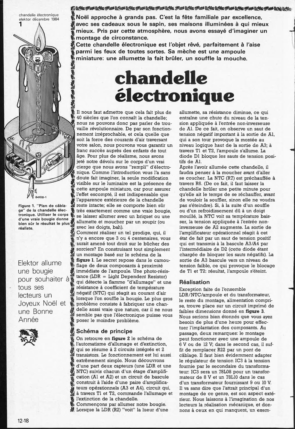 chandelle électronique