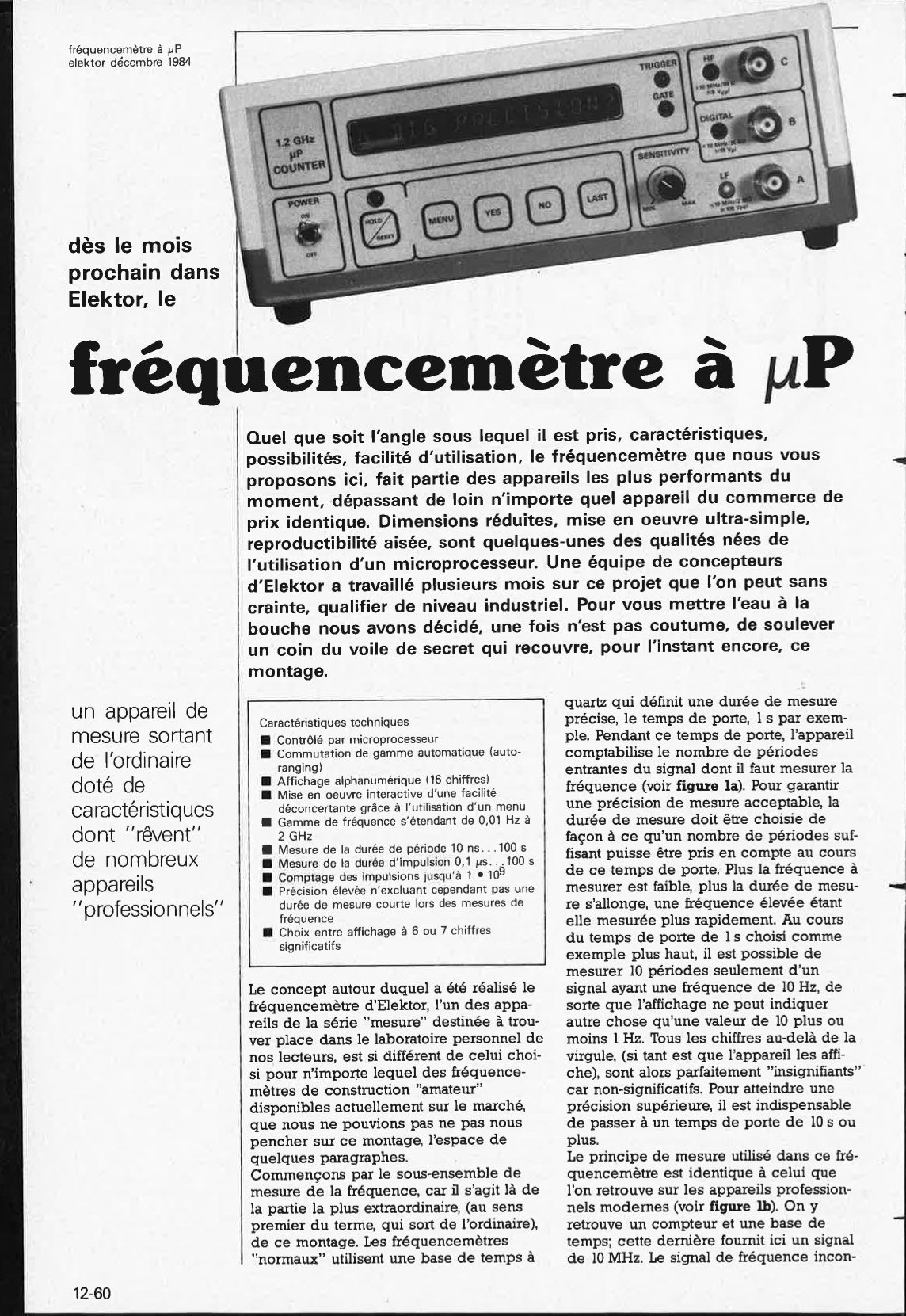 fréquencemètre à micro-Processeur