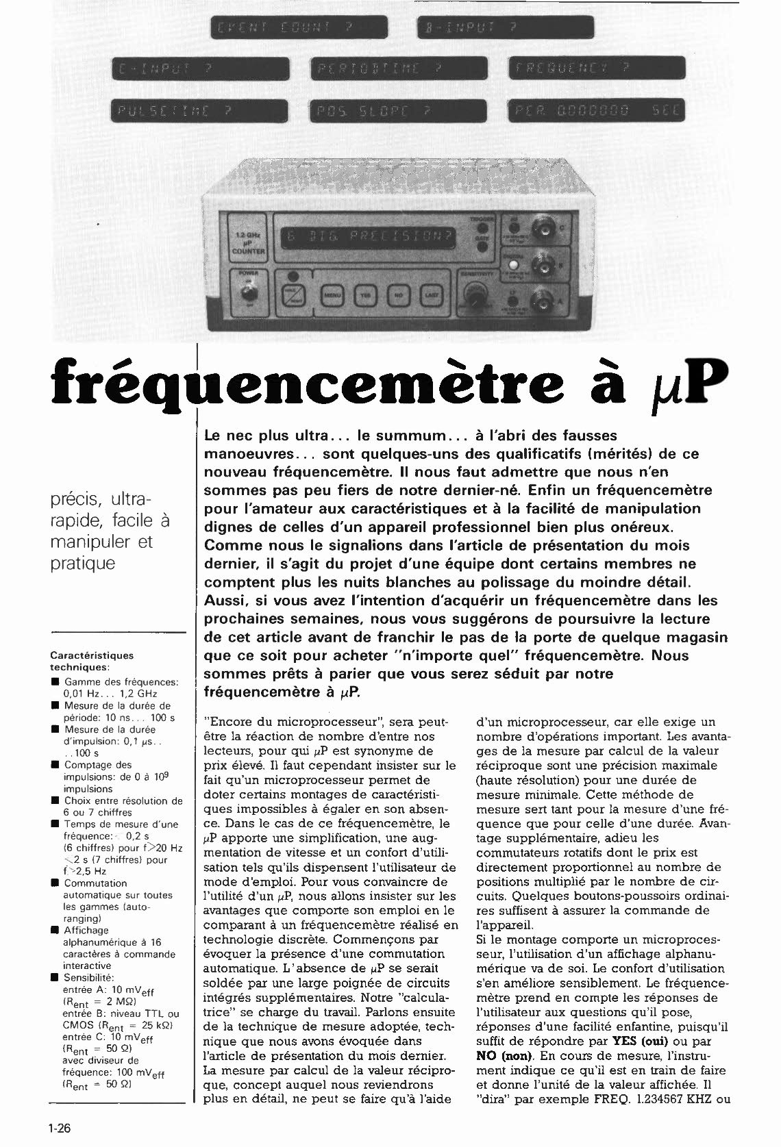 fréquencemètre à μP