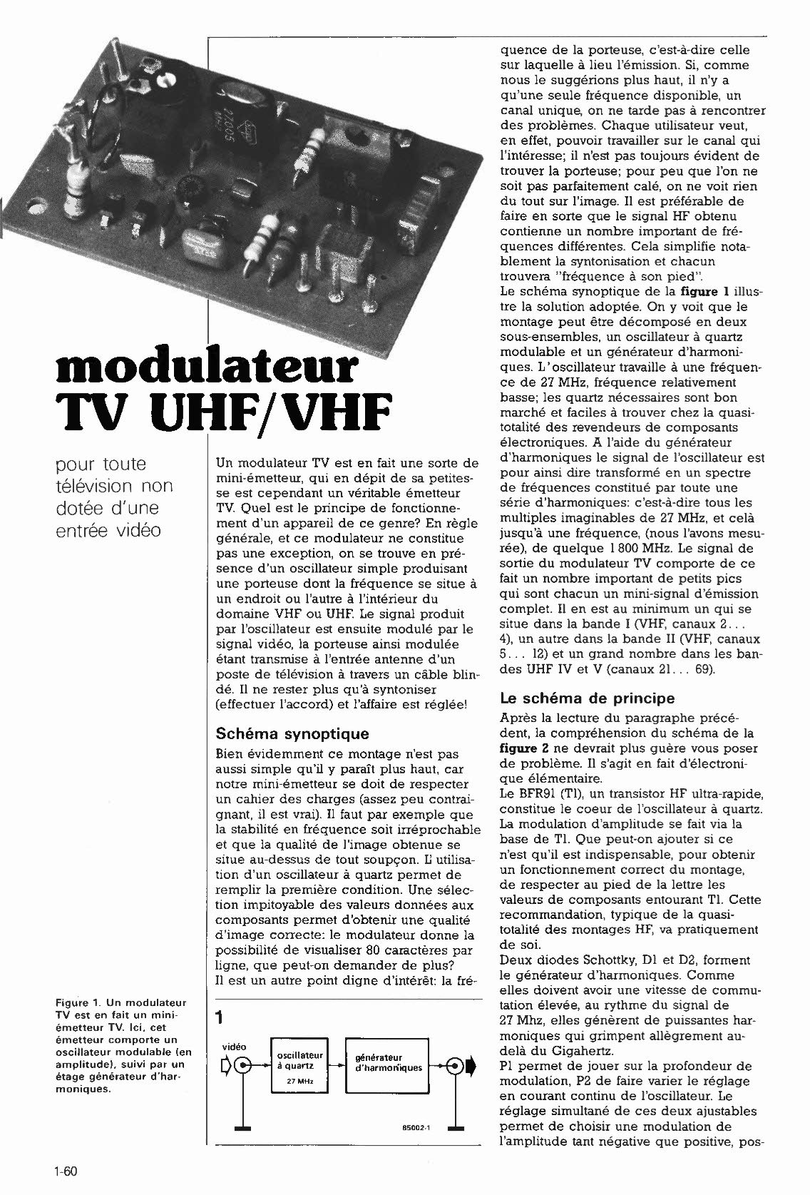 modulateur TV UHF-VHF
