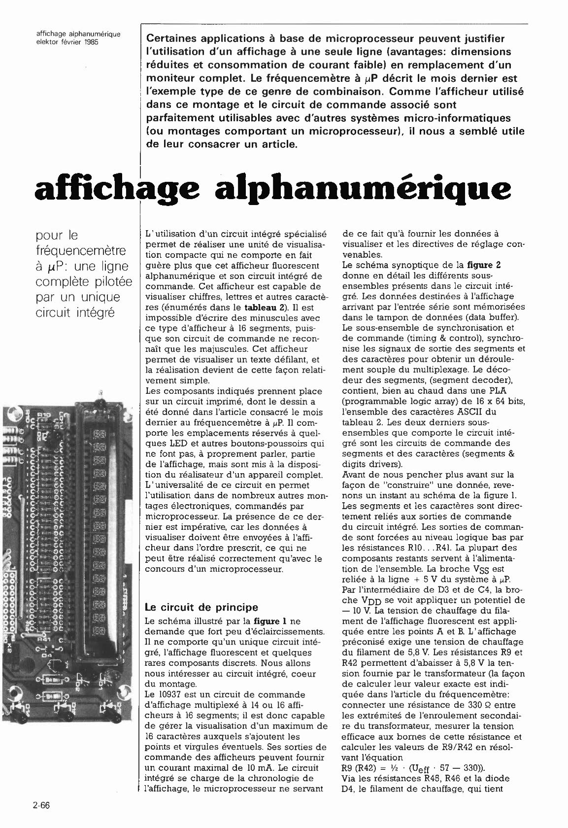 affichage alphanumérique