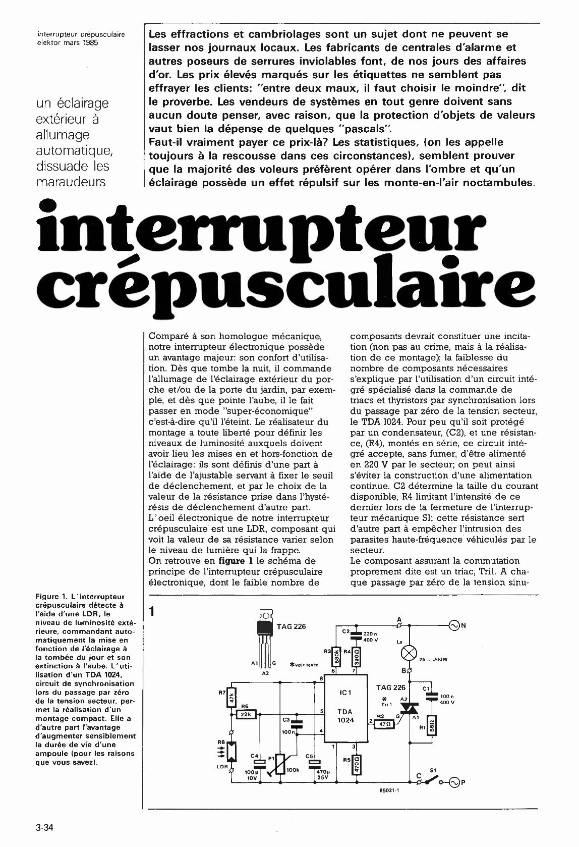 interrupteur crépusculaire