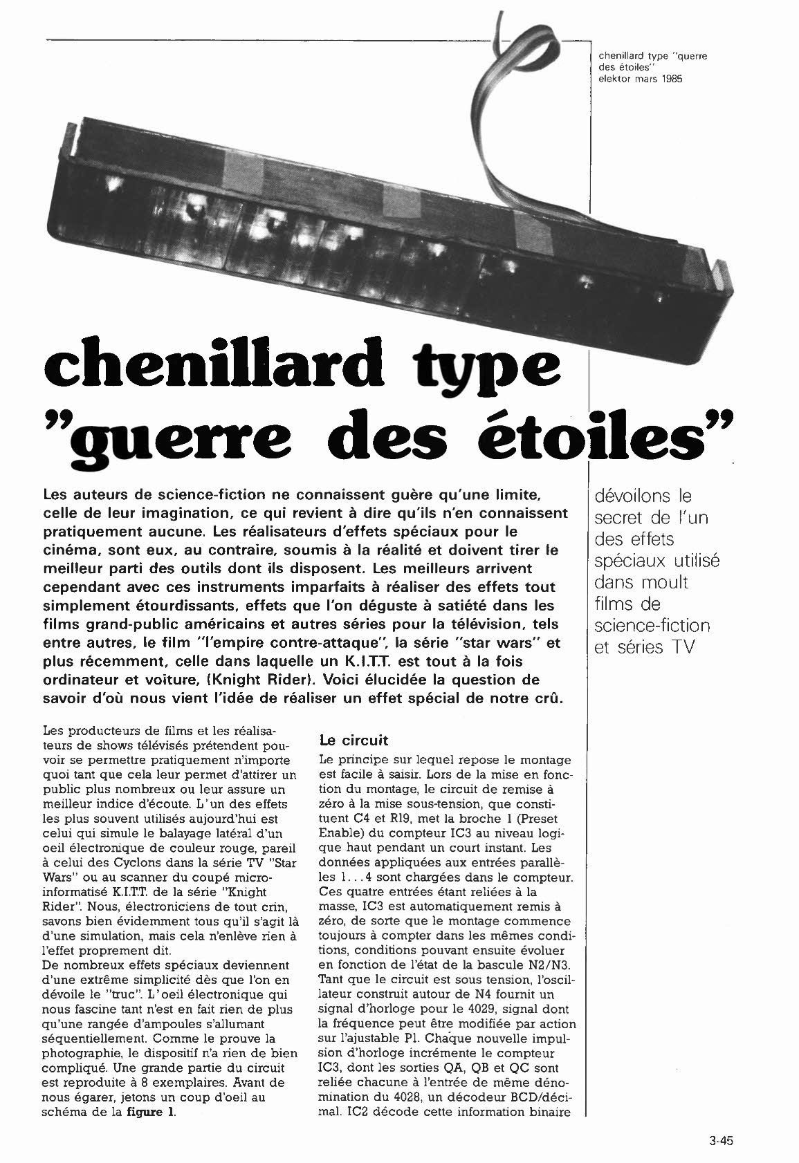 chenillard type "guerre des étoiles"