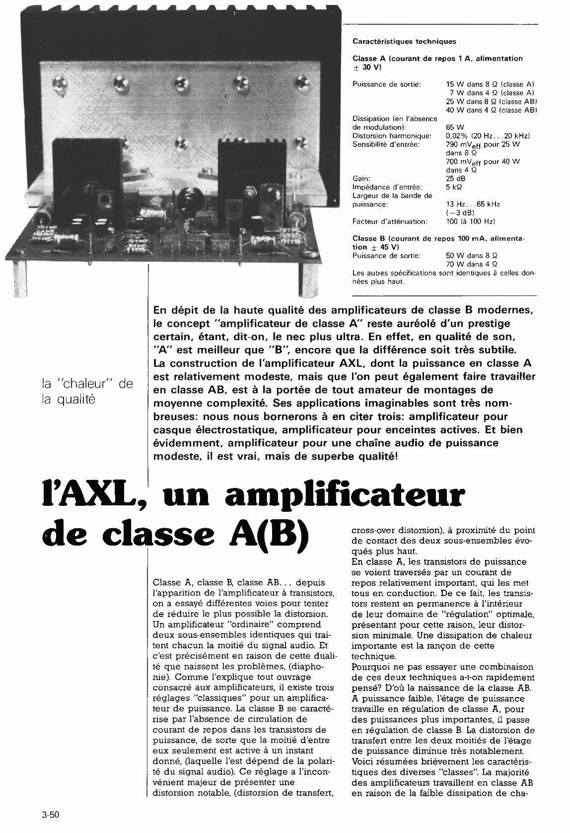 l`AXL, un amplificateur de classe A(B)