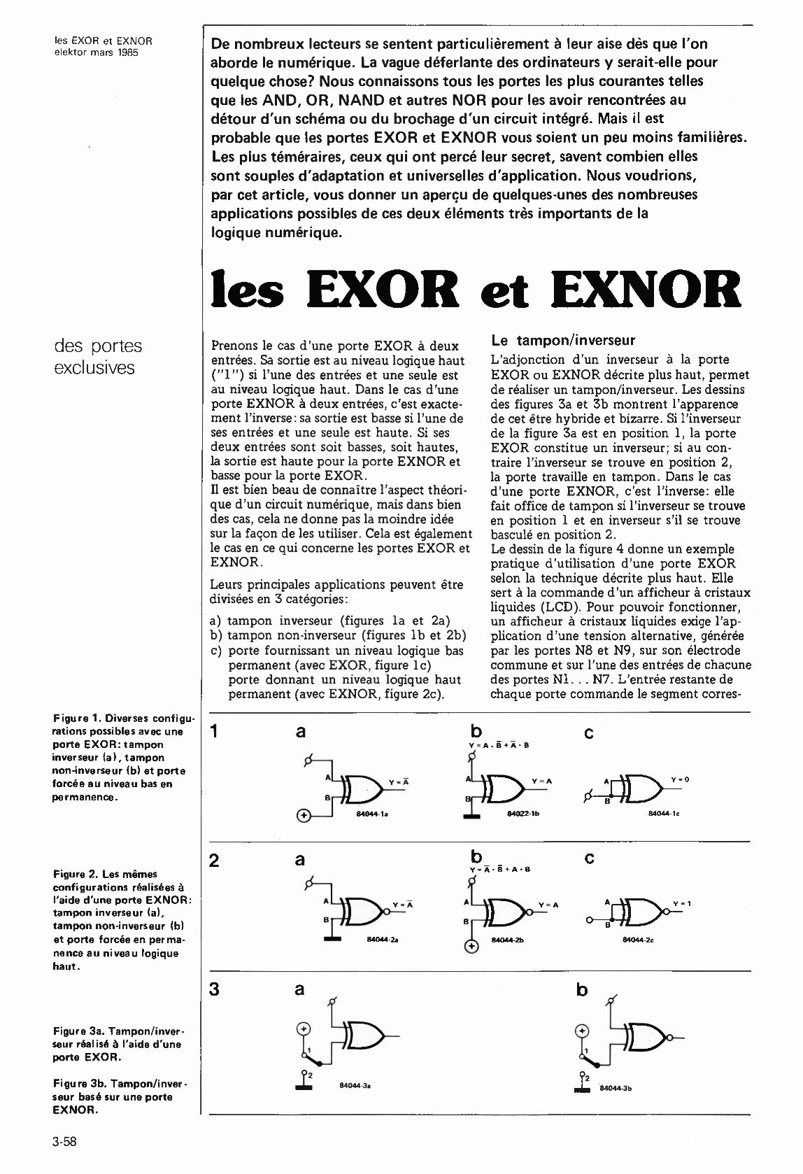 les EXOR et EXNOR